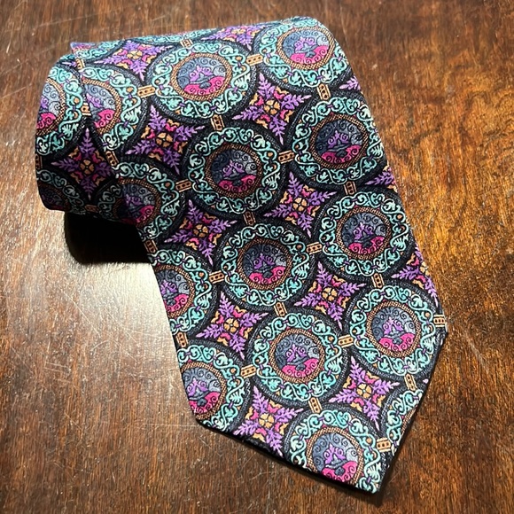 Vintage Oscar Dela Renta stunning Tie - Picture 1 of 10